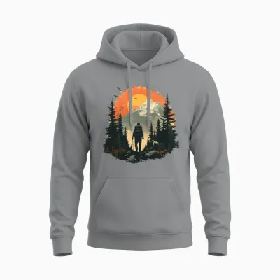 Hiking Lovers Unisex Hoodie - Sport Grey