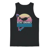 Narwhal Retro Unisex Tank Top - Black – 1