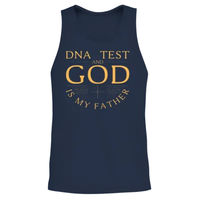 Dna Test and God Is My Father Unisex Tank Top - Navy