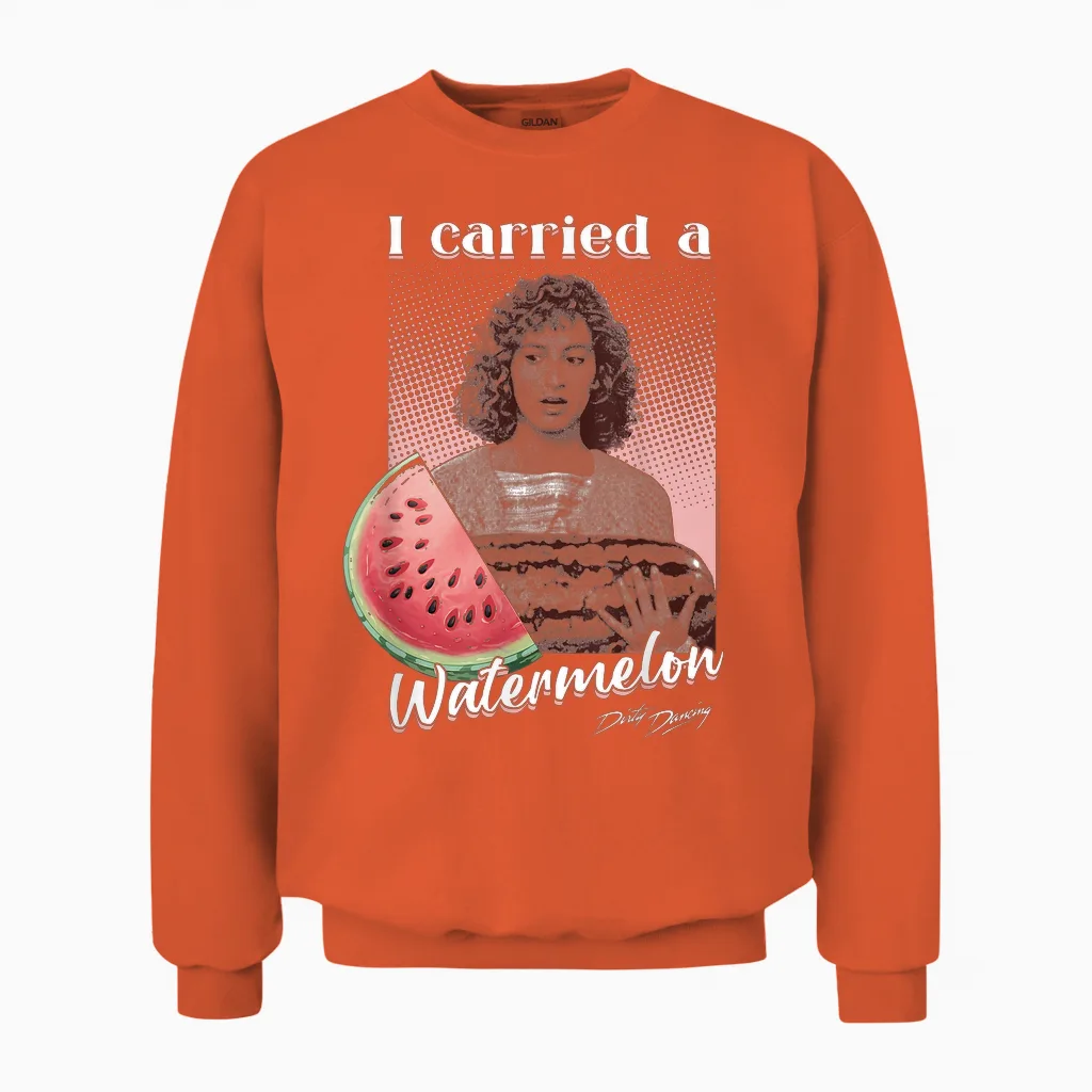 Dirty Dancing I Carried a Watermelon Photo Vintage Movie Unisex Sweatshirt in Orange