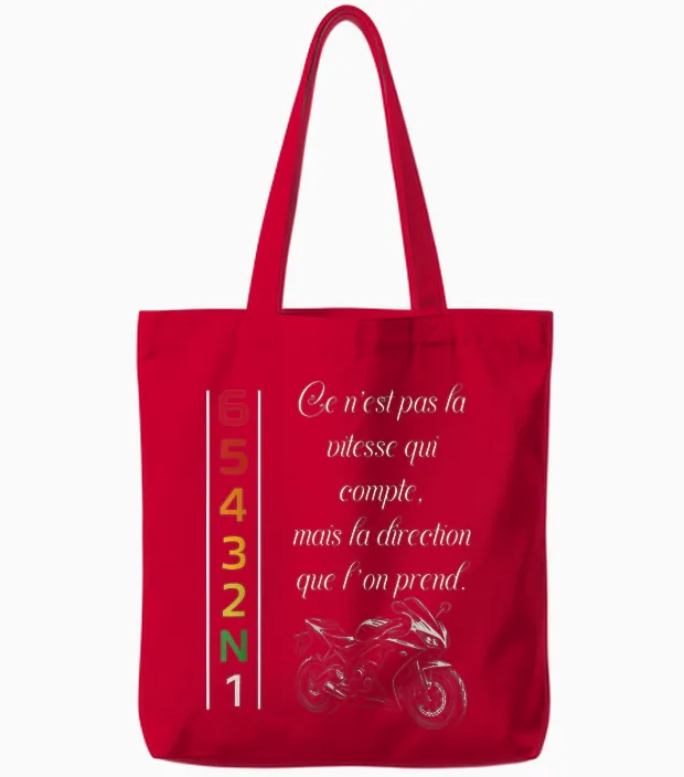 Passion Moto β Gift for Biker Original Tote Bags in Red