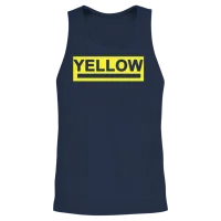 Yellow Retro Green 70s Unisex Tank Top - Navy – 2