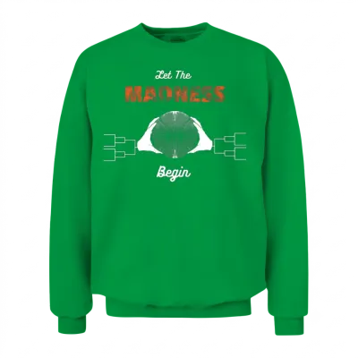 Let the Madness Begin Bracket Basketball Vintage Unisex Sweatshirt - Irish Green