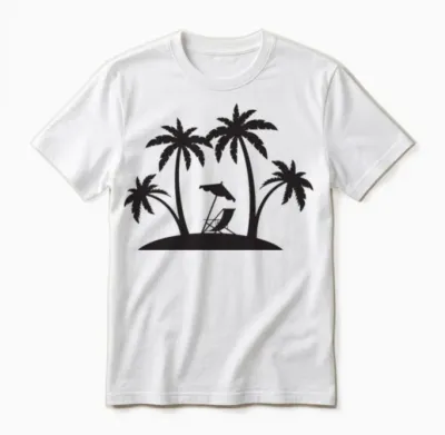 Beach Designe Unisex T-Shirt - White