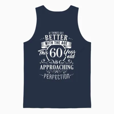 Funny 60th Birthday Design Unisex Tank Top - Navy