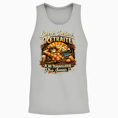 Gift Retirement Man Released Original Humor Unisex Tank Top - Ash