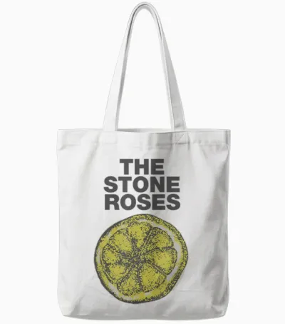 Stone Roses Lemons 1989 Official Rock Band Album Tote Bags - White