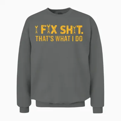 Ich Repariere Mist, Das Mache Ich, Vintage Unisex Sweatshirt - Graphite Heather