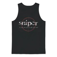 Sniper if You Run You'll Only Die Tired Unisex Tank Top - Black – 1