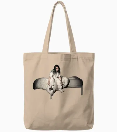 Billie Eilish Official Sweet Dreams Tote Bags - Natural