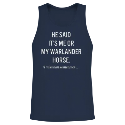 Horses My Warlander Horse Quote Lover Unisex Tank Top - Navy