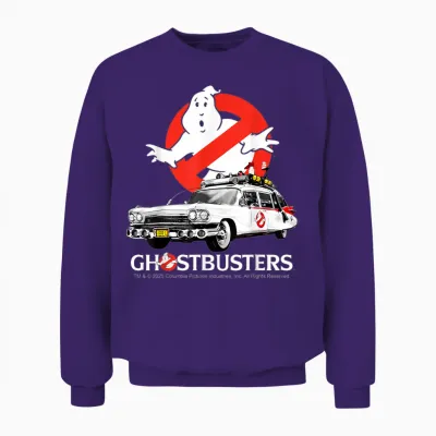 Ghostbusters Halloween Design Ecto 1 Unisex Sweatshirt - Purple