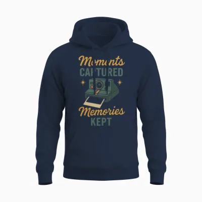Retro Camera Club Analog Photography Film Roll Unisex Hoodie - Navy