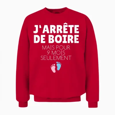 Funny Announcement Pregnancy Big Parents Original Future Mom Unisex Sweatshirt - Red