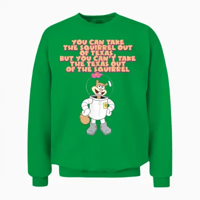 Sandy Cheeks - Take the Squirrel Out of Texas Unisex Sweatshirt - Irish Green