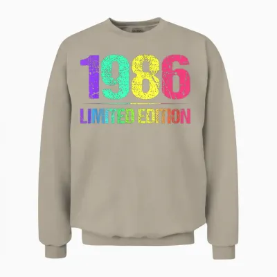1986 - Limited Edition - Vintage Retro 86s Unisex Sweatshirt - Sand