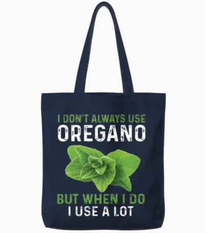 Funny Oregano Costume Love Garden Herbs Tote Bags - Navy