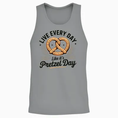 Salty Snack of the Day Pretzel Unisex Tank Top - Sport Grey