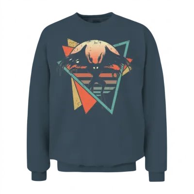 Mothman Cryptid Cryptozoology Retro Unisex Sweatshirt - Dark Heather
