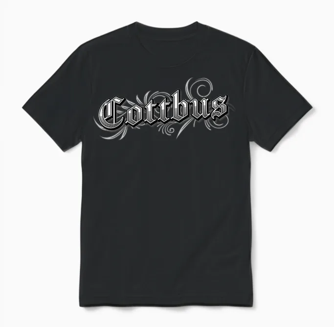 Cottbus Ostdeutschland Vintage Unisex T-Shirt in Black