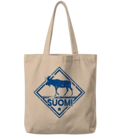 Elk Moose Suomi Finland Finnish Language Tote Bags - Natural