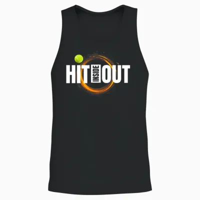 Tennis Hit Inside-Out Unisex Tank Top - Black
