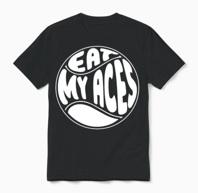 Tennis Funny Unisex T-Shirt in Black
