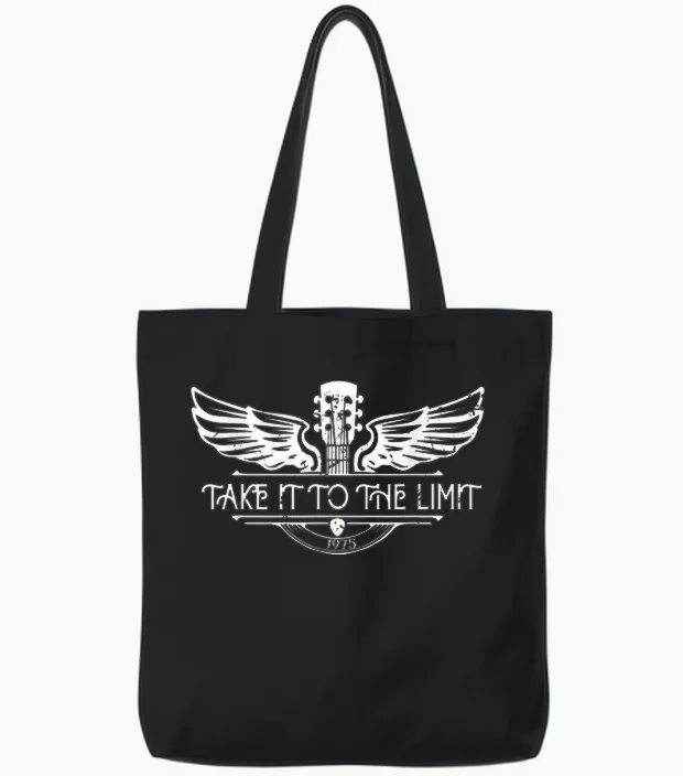Take It to the Limit Tote Bags in Black