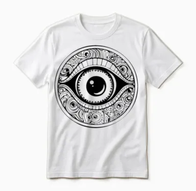 Eye Eyeball Eyebrows Unisex T-Shirt - White