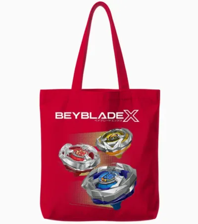 Beyblade X Team Persona X Logo Tote Bags - Red