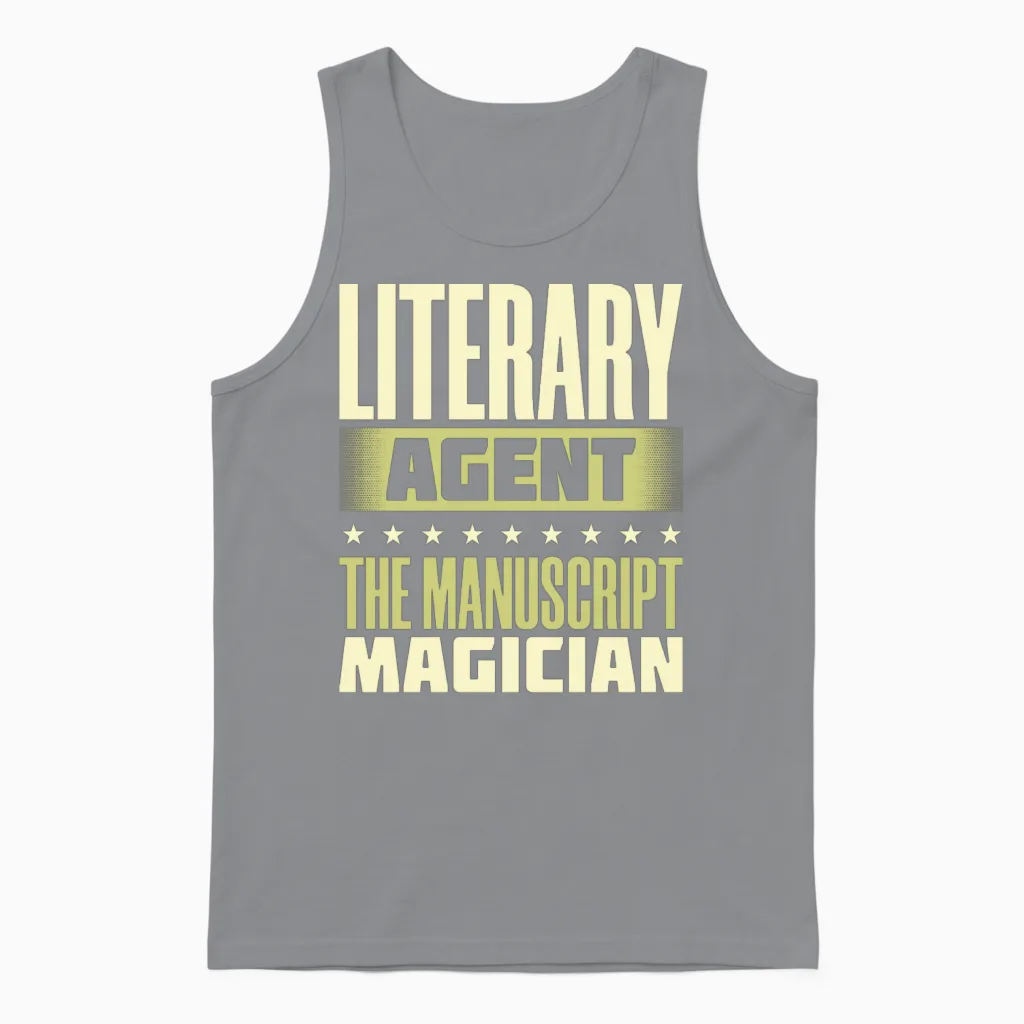 Literary Agent the Manuscript Magician Unisex Tank Top in Sport Grey