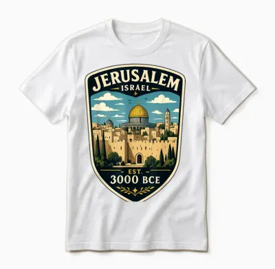 Voyage En Famille à Jérusalem Israël Vacances à Jérusalem Unisex T-Shirt - White