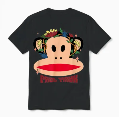 Paul Frank Julius Mit Wildblumen Unisex T-Shirt - Black