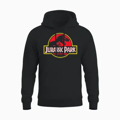 T-Rex Adventure Jurassic Park 2025 Logo Unisex Hoodie - Black