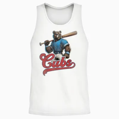 Cubs Apparel Men Women Kids Retro Unisex Tank Top - White