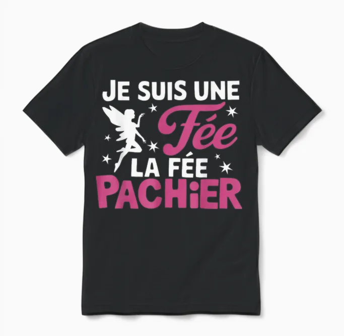 Je Suis Une Fee La Fee Pachier Woman Man Je Suis Une Fée T-Shirt, Black, S Unisex T-Shirt in Black