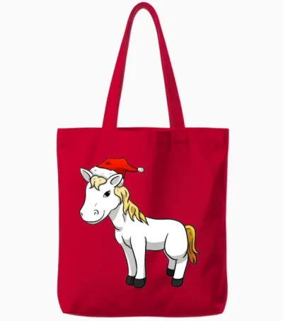 Ristmas Horse Tote Bags - Red