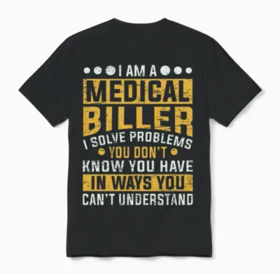 Medical Biller Profession Solve Problems Funny Unisex T-Shirt - Black