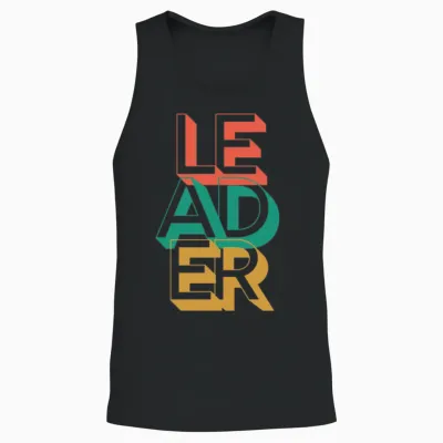 Retro Leader Unisex Tank Top - Black