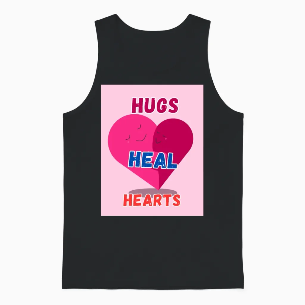 Hugs Unisex Tank Top in Black