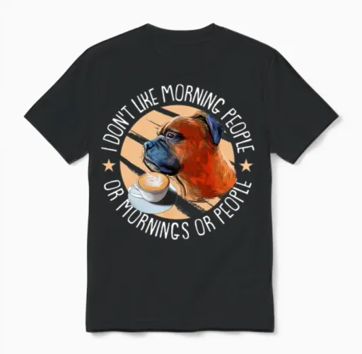 Boxer Dogs Dog Lovers Unisex T-Shirt in Black