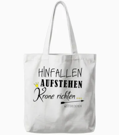 Fall Down, Get Up Tote Bags - White