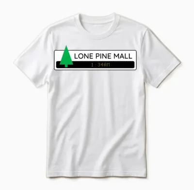 Lone Pine Mall Night Unisex T-Shirt - White