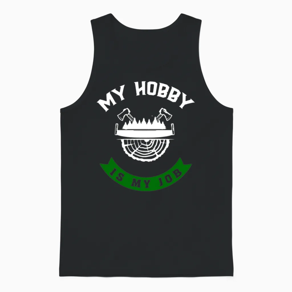 Job Forester Funny Unisex Tank Top in Black