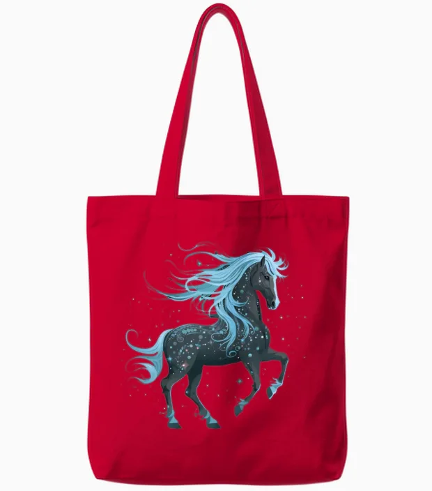 Star Horse - Lovers Tote Bags in Red