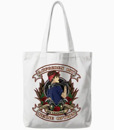 Aufgeben Ist Keine Option Damen Frauen-Power Tote Bags - White