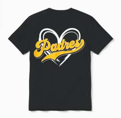 Padres Vintage First Name Padres Personalized Name Groovy Unisex T-Shirt - Black