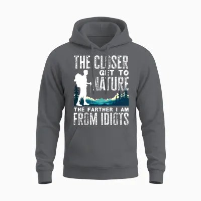 Funny Hiking Hiker Gift Unisex Hoodie - Charcoal