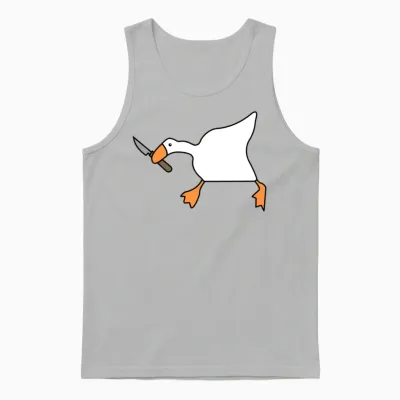 Funny Goose Murder Funny Unisex Tank Top - Ash