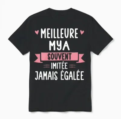 Femme Unique Humour Cadeau Personnalisé Prénom Mya Unisex T-Shirt - Black